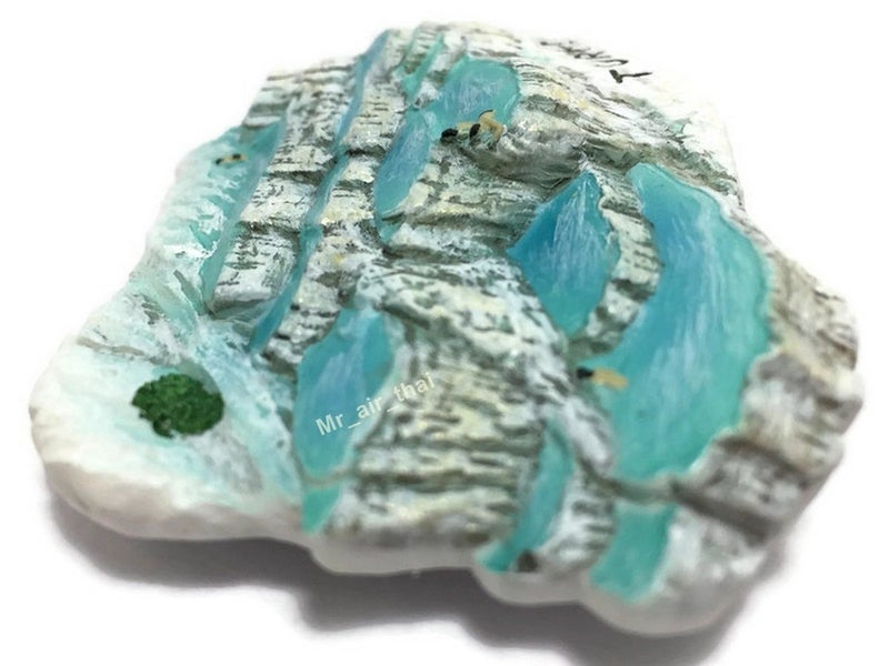 WitnyStore Tiny 2Â½" Pamukkale in Denizli Turkey TÃ¼rkiye Magnet - Miniature Hand Made Resin 3D Asia Landmark Tourist Attractions Decorative Refrigerator Fridge Magnets DÃ©cor Collectible Souvenirs Gifts - Image 2